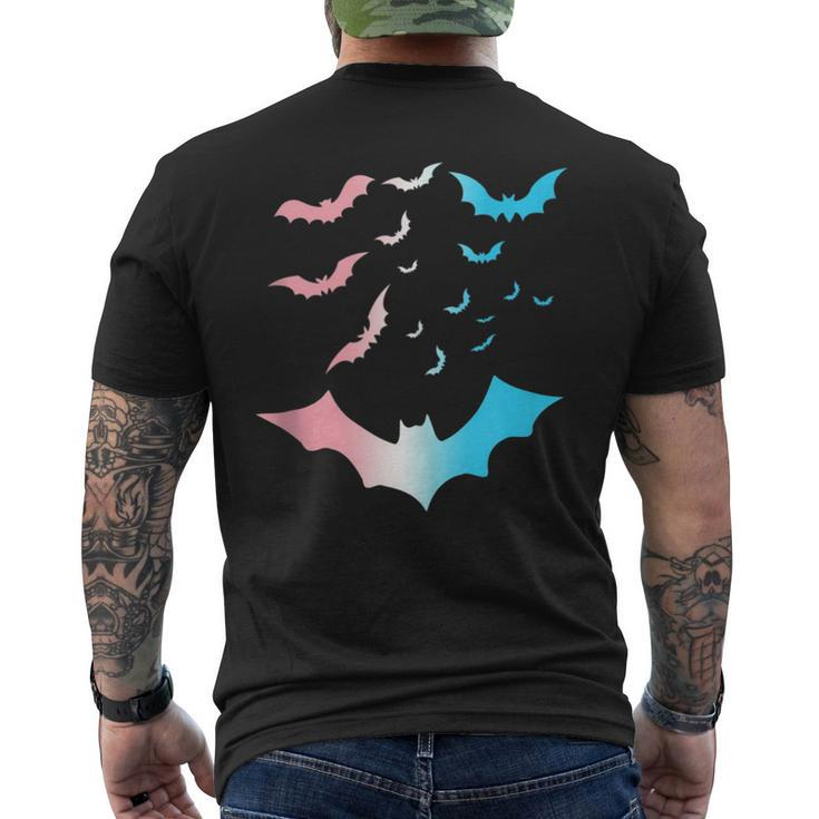 Bats Spooky Goth Trans Pride Subtle Transgender Lgbtq Lgbt  Mens Back Print T-shirt