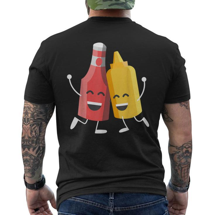 Bbq Bff Ketchup & Mustard Best Friends Forever Men's Back Print T-shirt