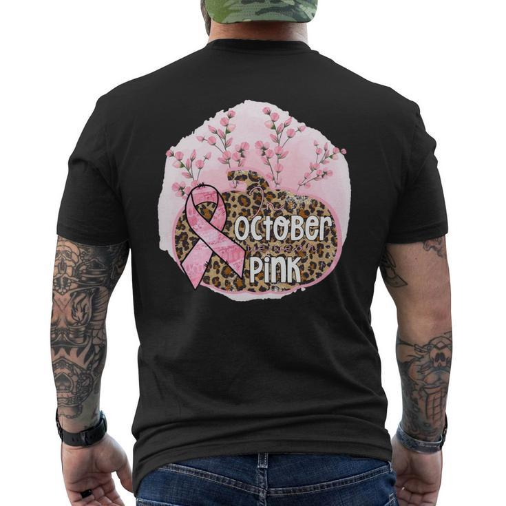 Bc Breast Cancer Awareness In October We Wear Pink Breast Cancer Awareness Pink October 50 Cancer Mens Back Print T-shirt