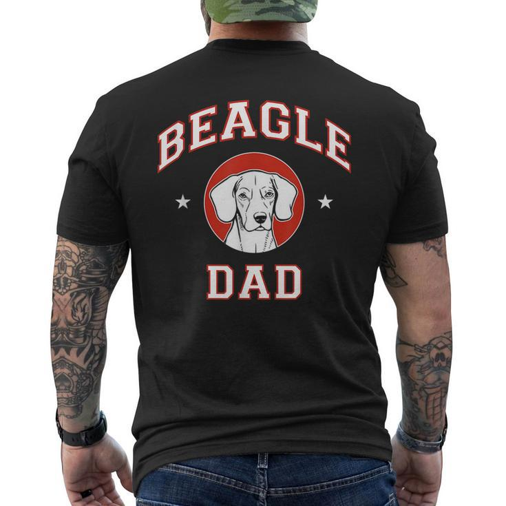 Beagle Dad Dog Father  Mens Back Print T-shirt