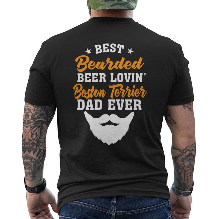 Beer Best Bearded Beer Lovin Saint Bernard Dad Funny Dog Lover Mens Back Print T-shirt