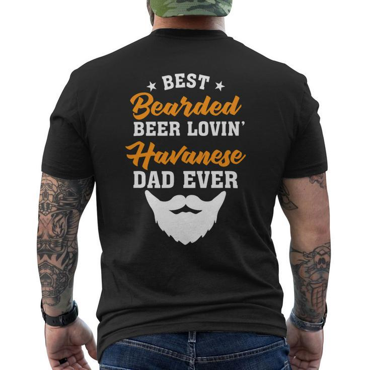 Beer Best Bearded Beer Lovin Shih Tzu Dad Funny Dog Lover Humor Mens Back Print T-shirt