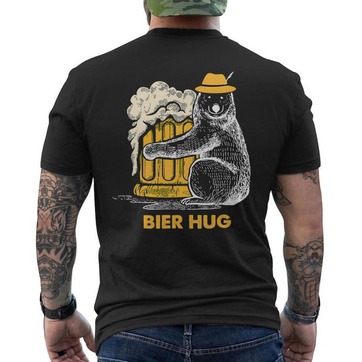 Beer Bier Hug Funny Oktoberfest Drinking Beer Party Beer Lover44 Mens Back Print T-shirt
