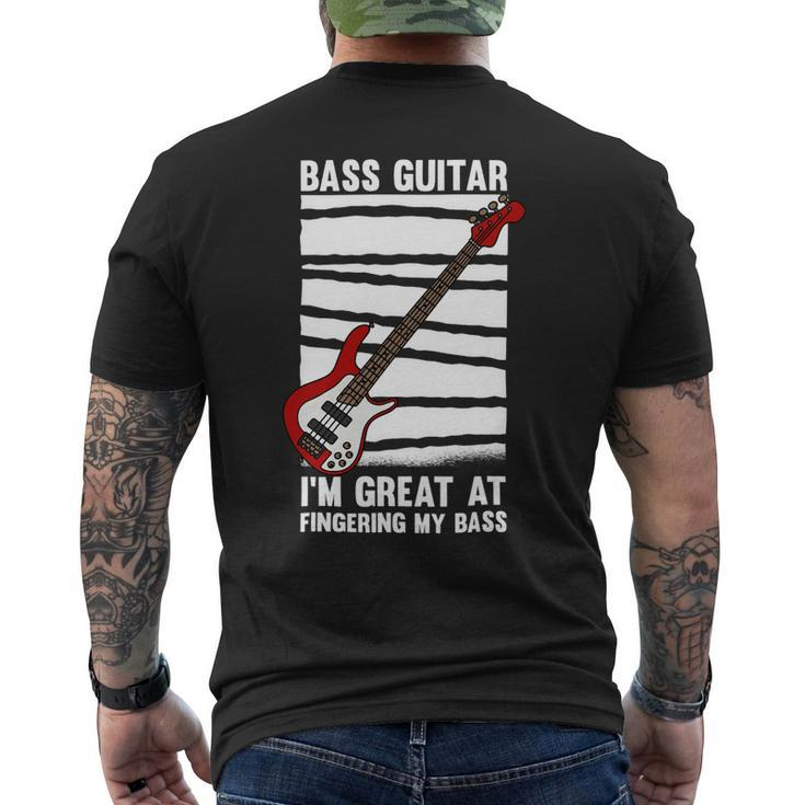 Beer Funny Bass Guitar Player Graphic Design And Beer Guitarist Mens Back Print T-shirt