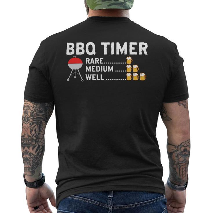 Beer Funny Bbq Timer Barbecue Beer Drinking Grill Grilling Gift Mens Back Print T-shirt