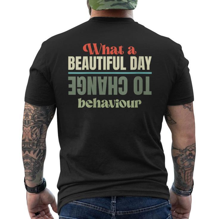 Behavior Analysis Behavioral Assistant Rbt Behavior Therapy  Mens Back Print T-shirt