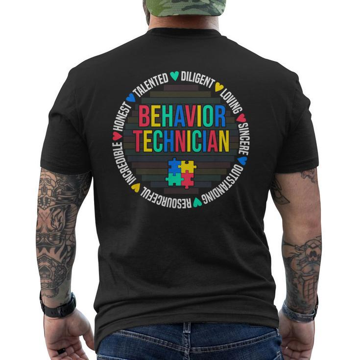 Behavior Analyst Behavior Technician  Mens Back Print T-shirt
