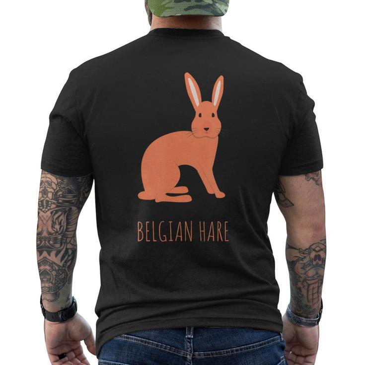 Belgian Hare Rabbit Stone Rabbits Bun Bunny Mens Back Print T-shirt