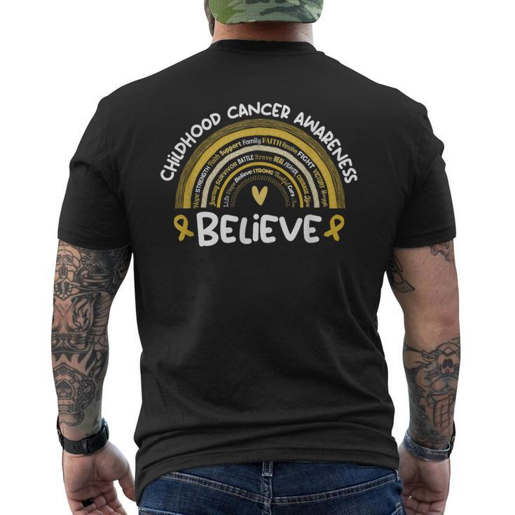 Believe | Childhood Cancer Awareness Month  Mens Back Print T-shirt