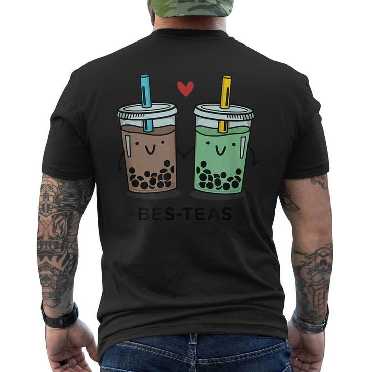 Bes-Teas - Besties Best Friends Bubble Tea Boba Cute T  Mens Back Print T-shirt