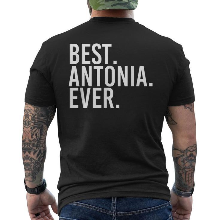 Best Antonia Ever Personalized Name Joke Idea Men's T-shirt Back Print