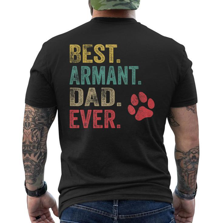 Best Armant Dad Ever Vintage Father Dog Lover Men's T-shirt Back Print