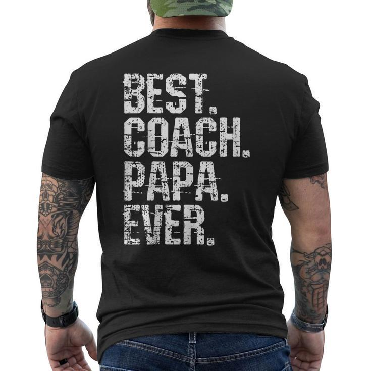 Best Coach Papa Ever Fathers Day Grand Daddy Men's Back Print T-shirt