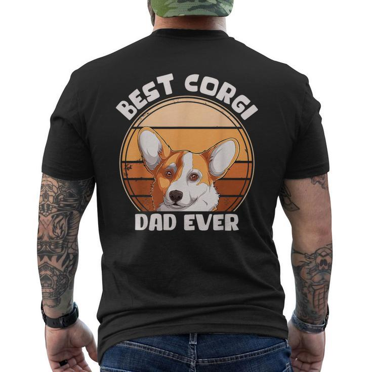 Best Corgi Dad Ever Corgi Dog Lover Corgi Dog Owner  Mens Back Print T-shirt