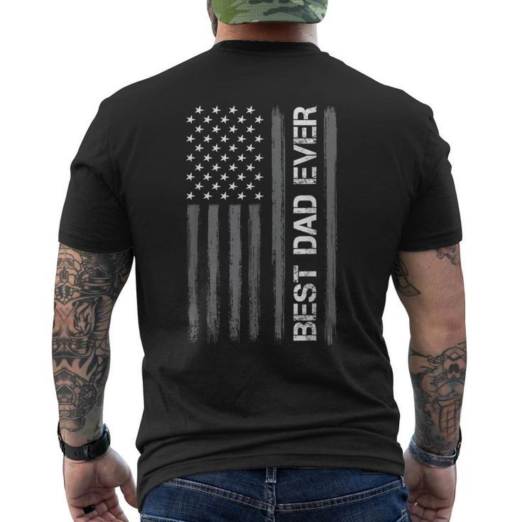 Best Dad Ever American Flag Funny Fathers Day For  Mens Back Print T-shirt