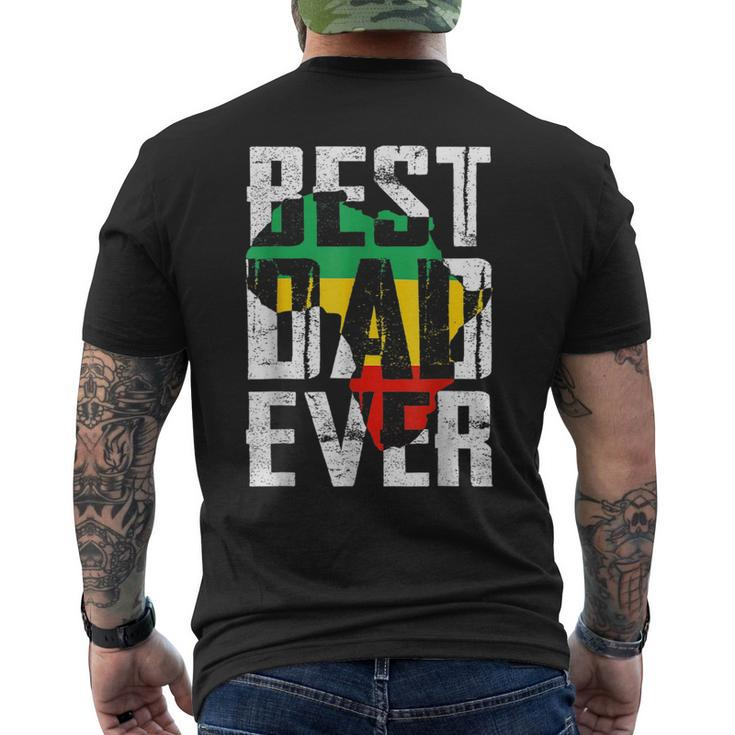 Best Dad Ever Junenth Africa Map  Mens Back Print T-shirt