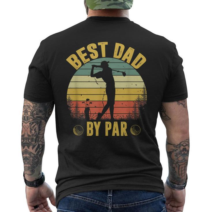 Best Dad By Par Fathers Day Golfing Men's Back Print T-shirt