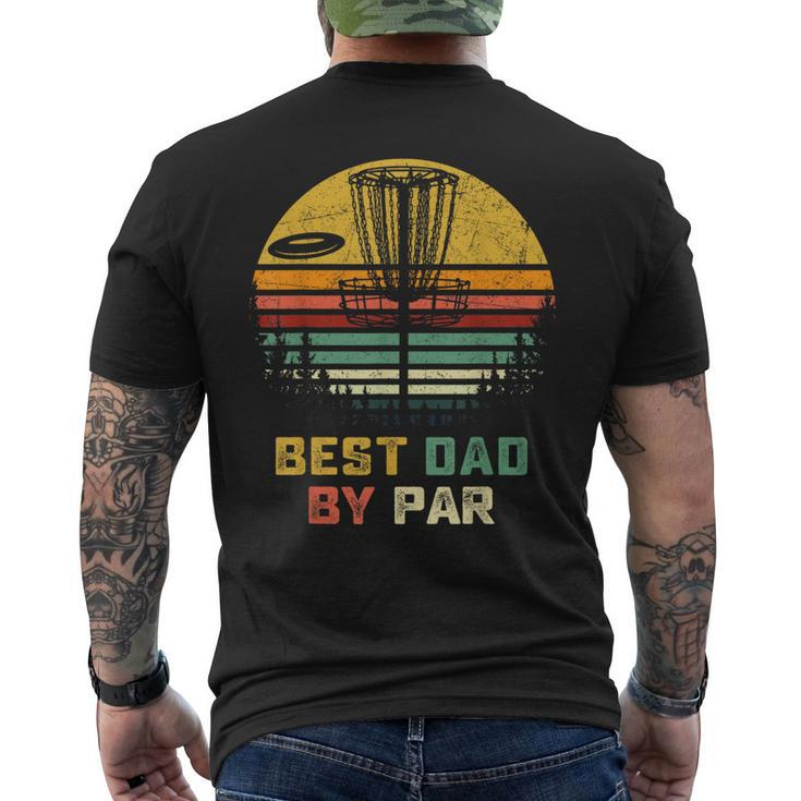 Best Dad By Par Vintage Disc Golf Dad Fathers Day Men's Back Print T-shirt