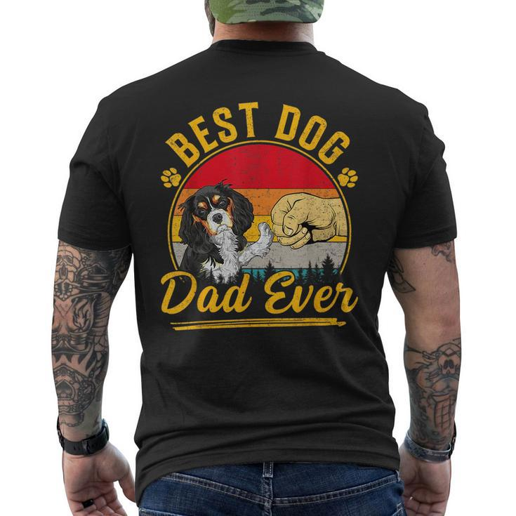 Best Dog Dad Ever Cavalier King Charles Spaniel Fathers Day  Mens Back Print T-shirt