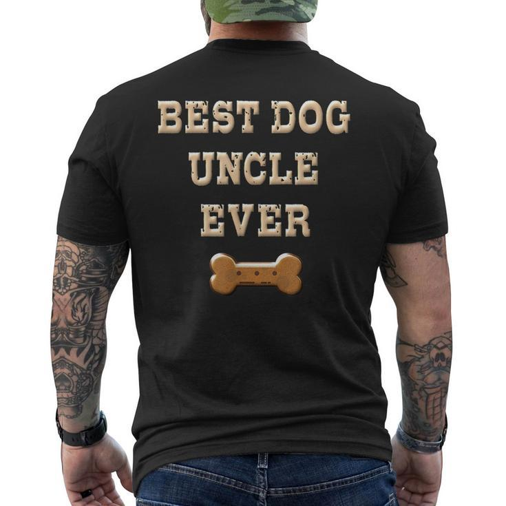 Best Dog Uncle Ever Favorite Uncle Dog Fathers Day Men's Back Print T-shirt