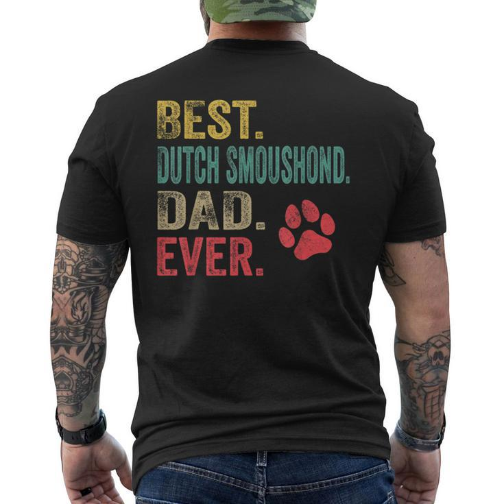 Best Dutch Smoushond Dad Ever Vintage Father Dog Lover Men's T-shirt Back Print