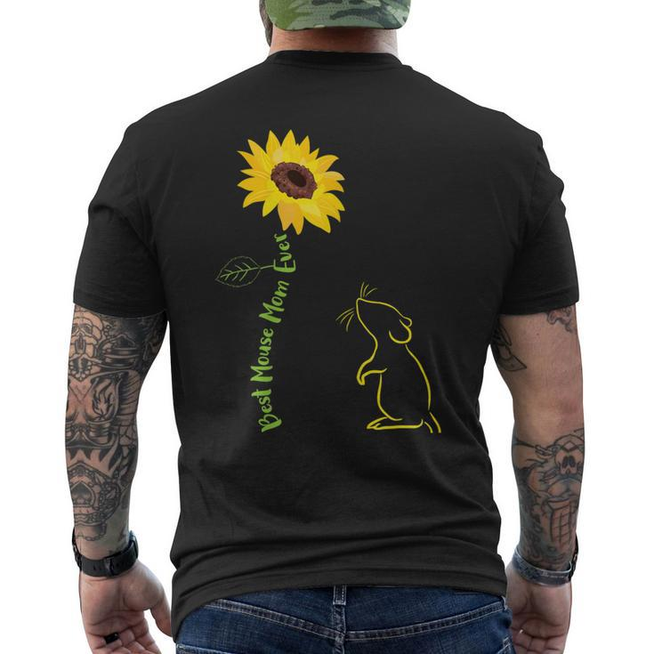 Best Mouse Mom Ever Sunflower Mouse Mama Mouse Mouse For Women Men's Back Print T-shirt