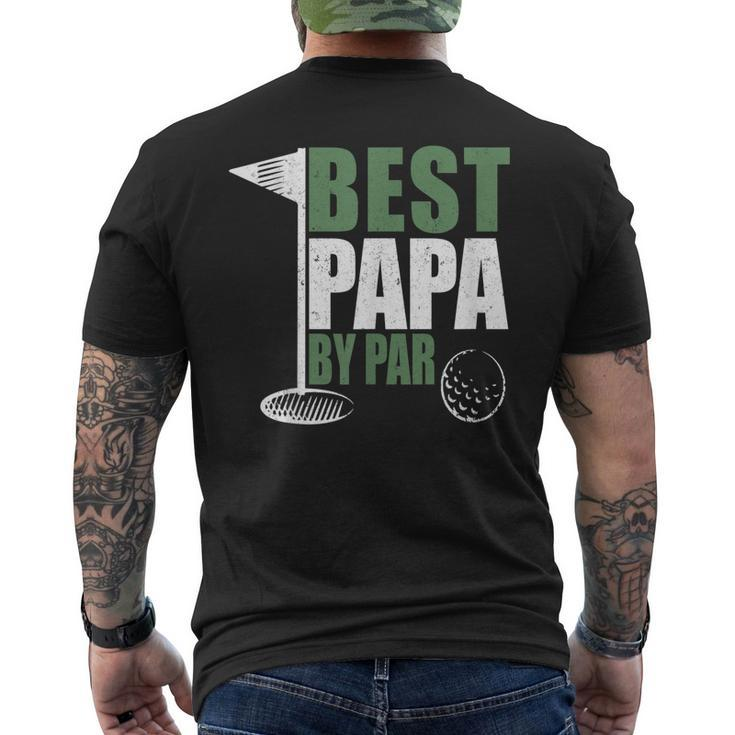 Best Papa By Par Fathers Day Golf Dad Grandpa Men's Back Print T-shirt