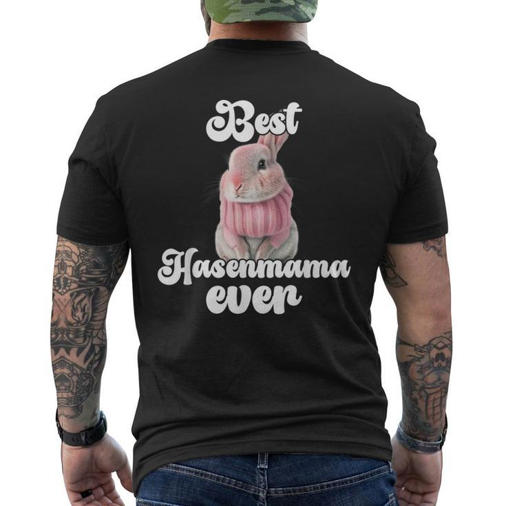 Best Rabbit Mama Ever Retro Winter Rabbit Mum For Women Men's Back Print T-shirt