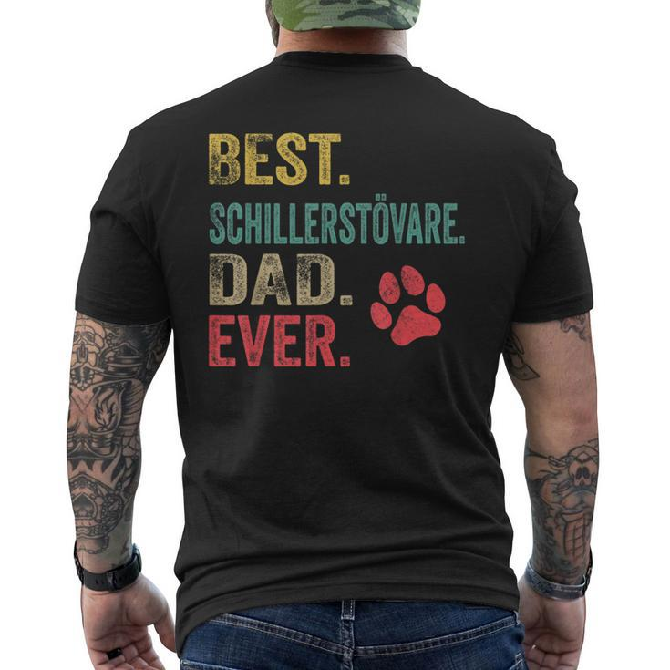 Best Schillerstövare Dad Ever Vintage Father Dog Lover Men's T-shirt Back Print