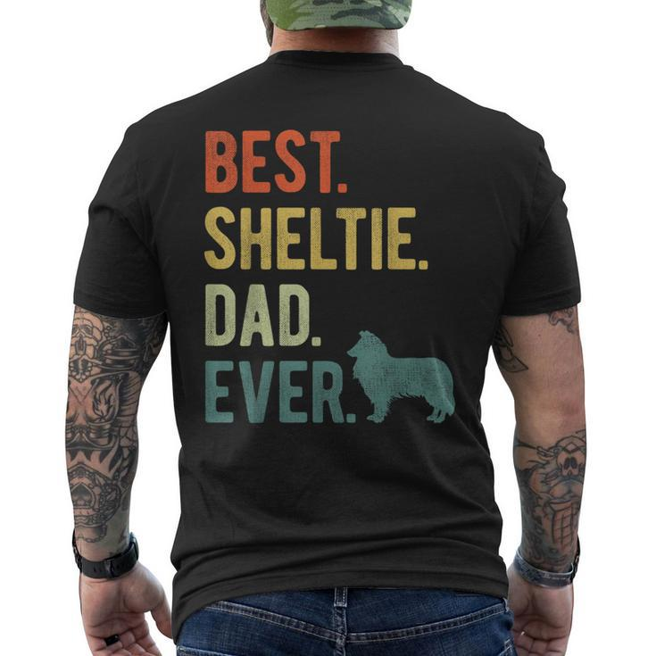Best Sheltie Dad Ever Dog Daddy Fathers Day  Mens Back Print T-shirt