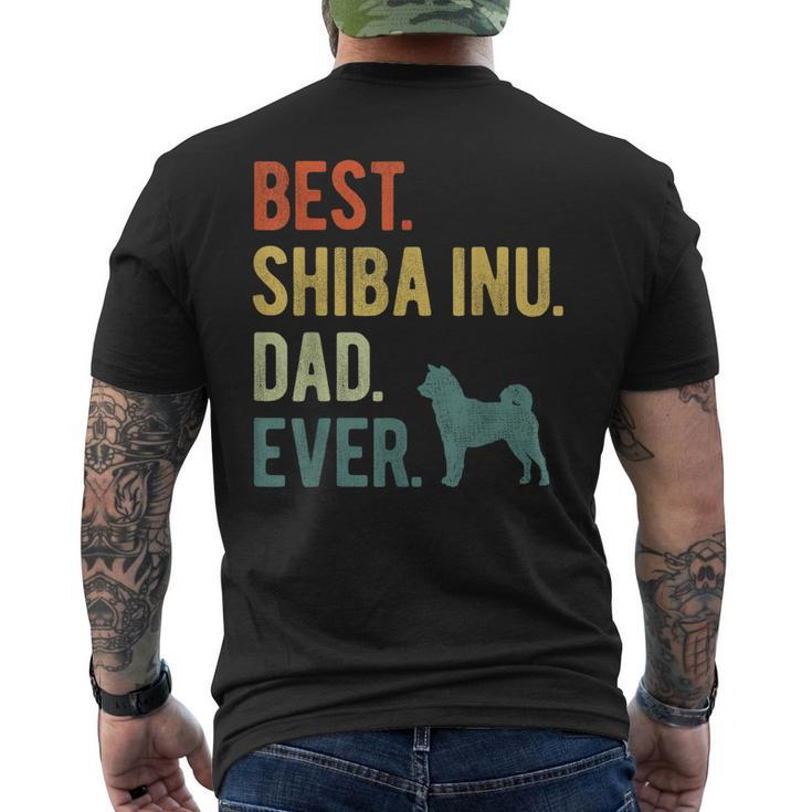 Best Shiba Inu Dad Ever Dog Daddy Fathers Day  Mens Back Print T-shirt