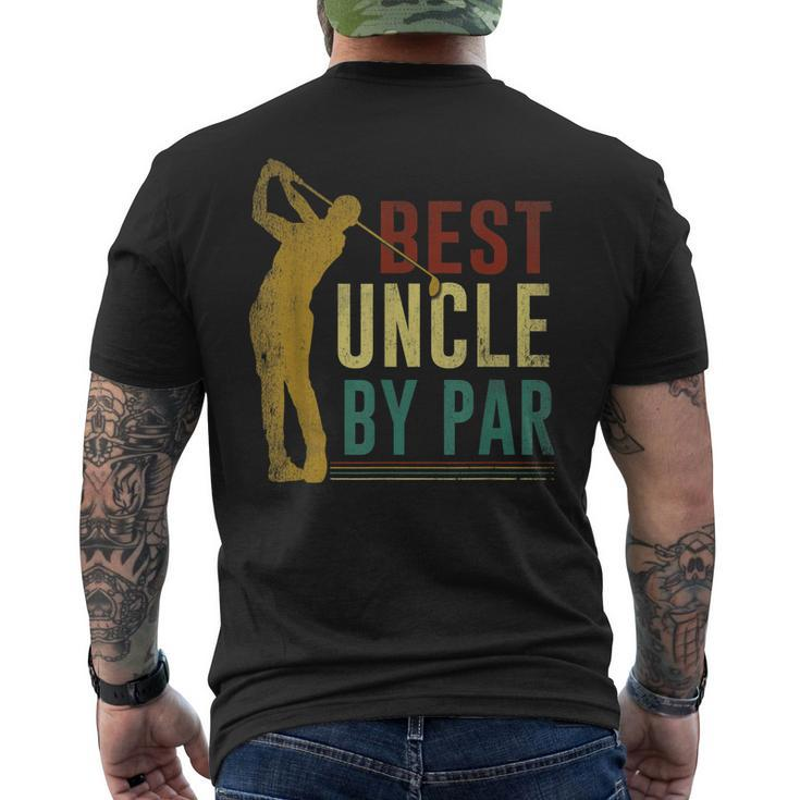 Best Uncle By Par Fathers Day Golf Grandpa Men's Back Print T-shirt