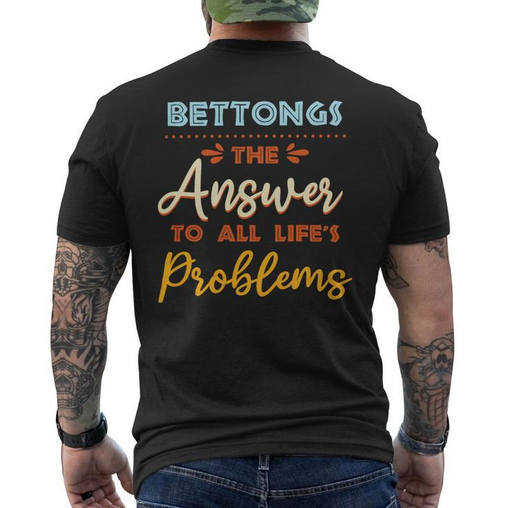 Bettongs Answer To All Problems Funny Animal Meme Humor Mens Back Print T-shirt