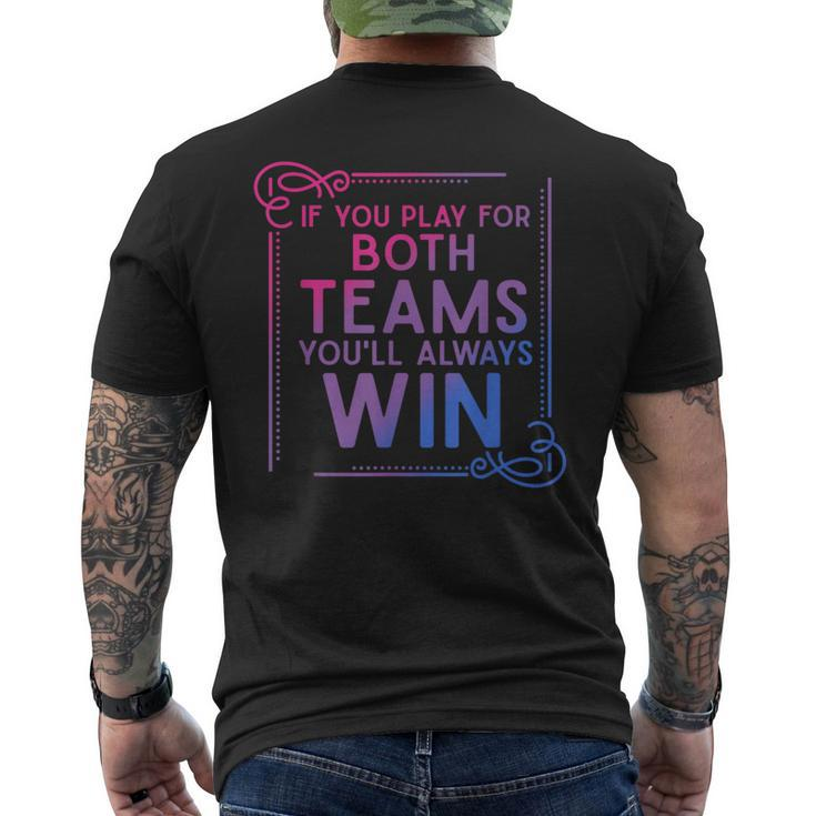 Bi Flag Pride Month Bisexuality Pride Gift Funny Bisexual  Mens Back Print T-shirt