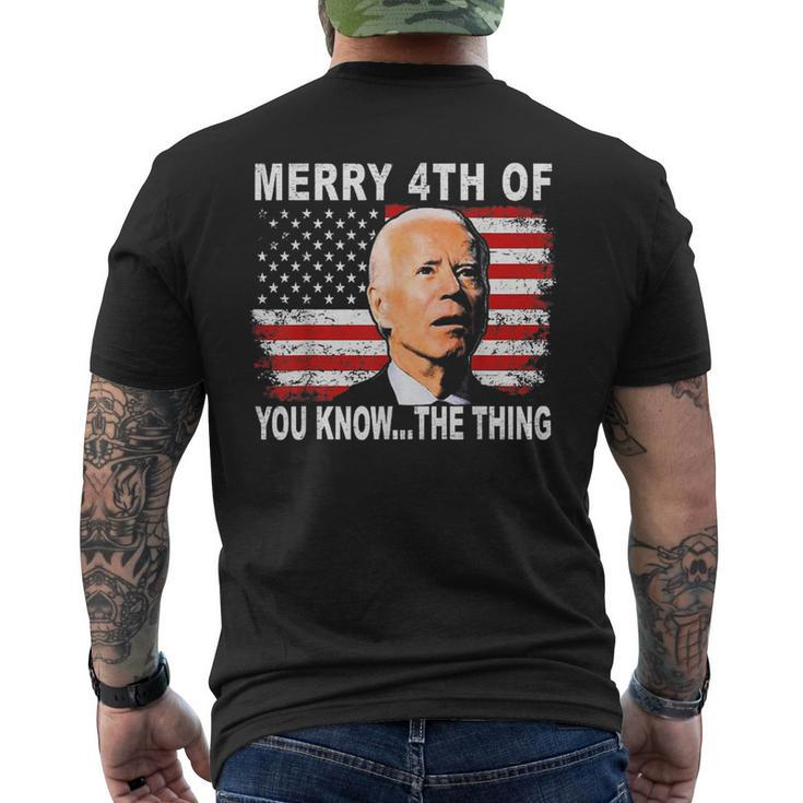 Biden Dazed Merry 4Th Of You Knowthe Thing Mens Back Print T-shirt