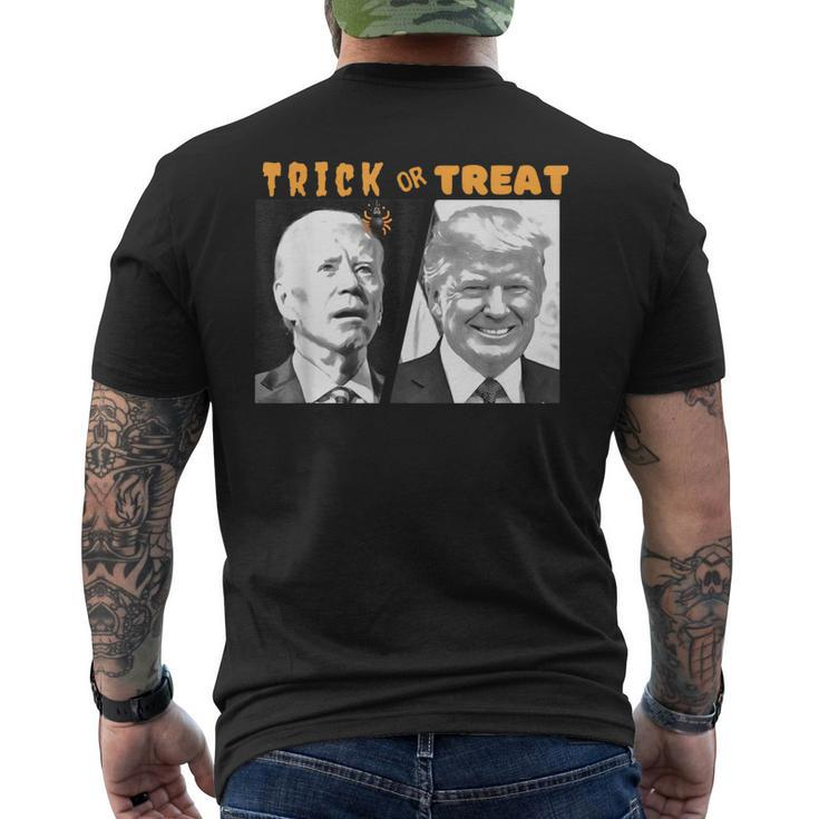 Biden Trump Halloween Trick Or Treat Political Men's T-shirt Back Print