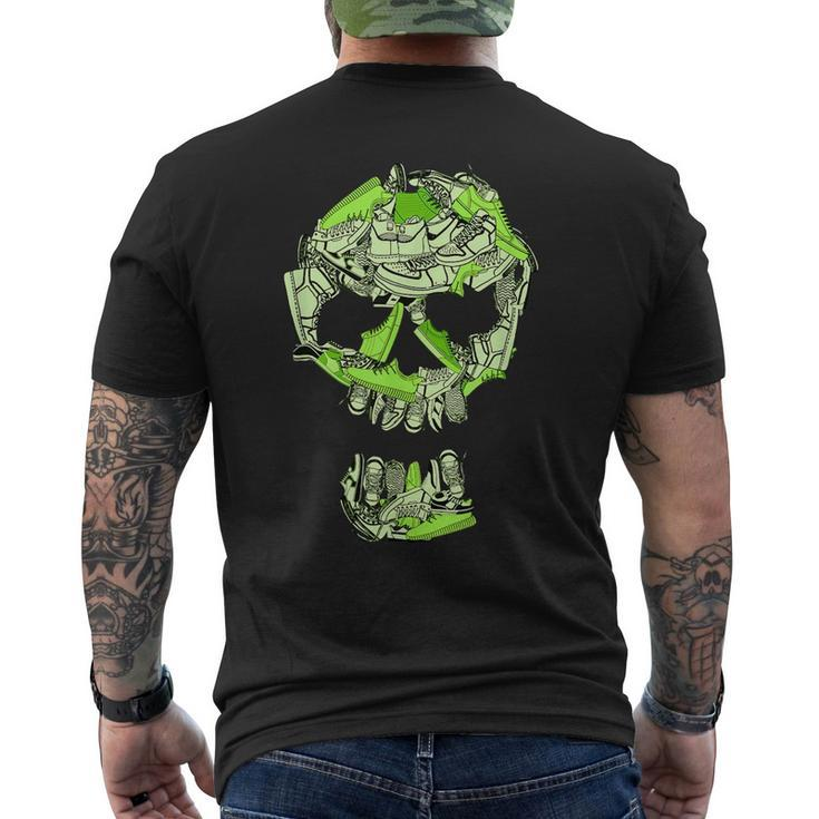 Big Ol Sneaker Head Green Color Graphic  Mens Back Print T-shirt