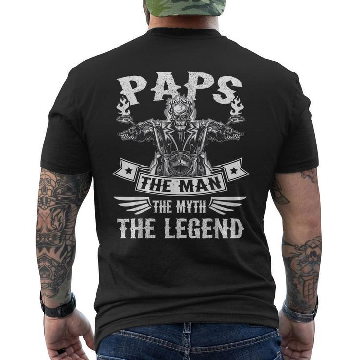 Biker Grandpa Paps The Man Myth The Legend Motorcycle Men's Back Print T-shirt
