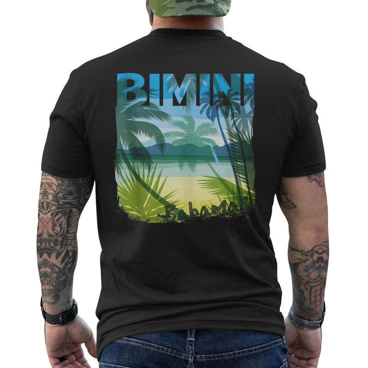 Bimini Bahamas Beach Summer Matching Family Palms Tree  Bahamas Funny Gifts Mens Back Print T-shirt