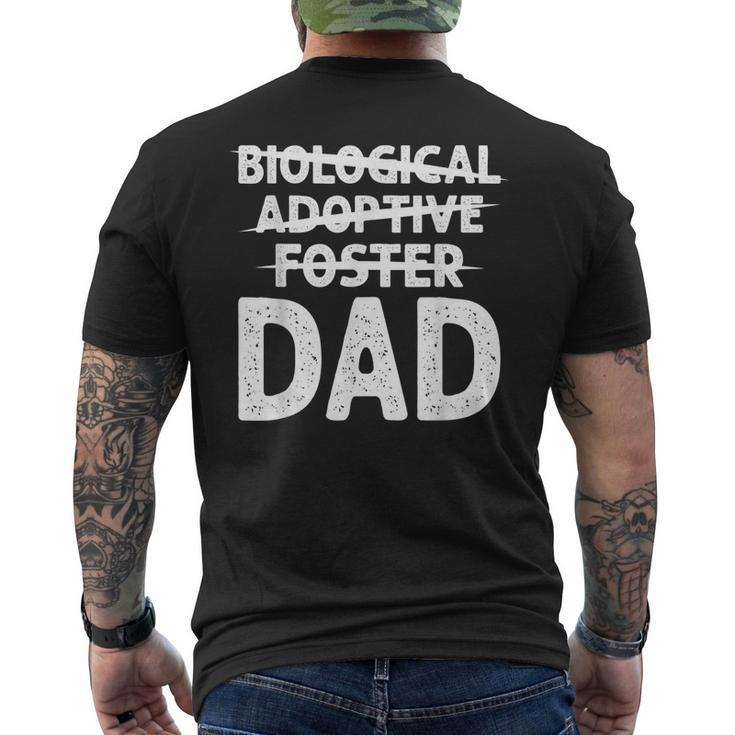 Biological Adoptive Foster Dad Adoption Love Father Men's Back Print T-shirt