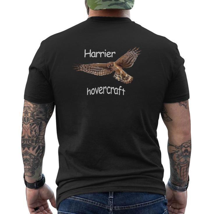 Birding Hovering Harrier Hawk Marsh Hawk Men's T-shirt Back Print