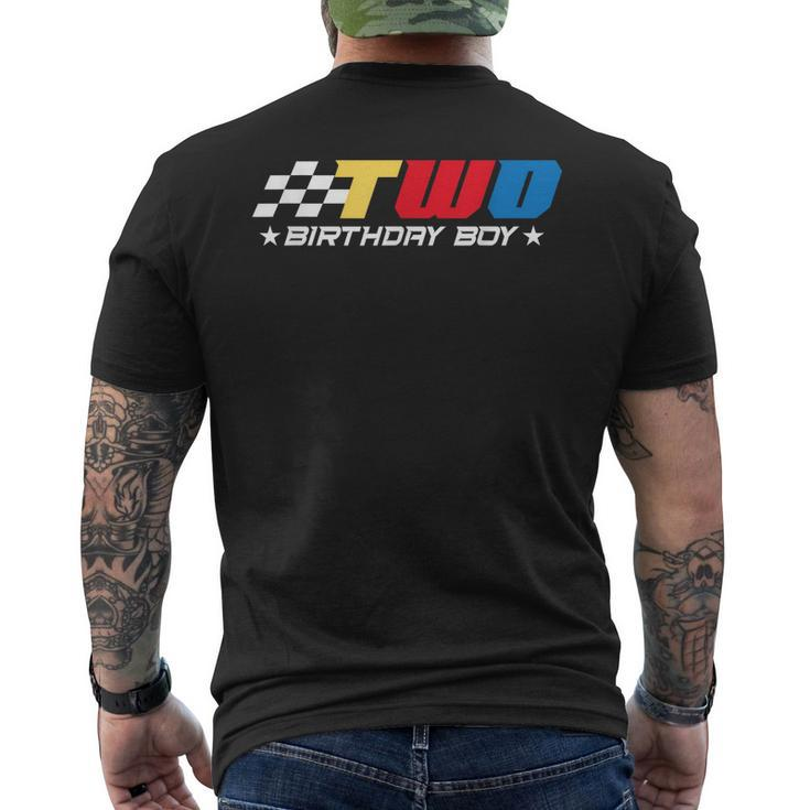 Birthday Boy 2 Two Race Car 2Nd Racing Pit Crew Driver  Mens Back Print T-shirt