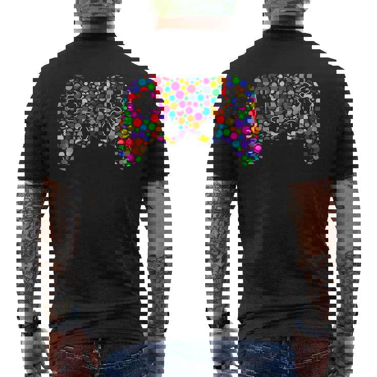 Birthday Boy Game Controller International Dot Day Gamers Men's T-shirt Back Print