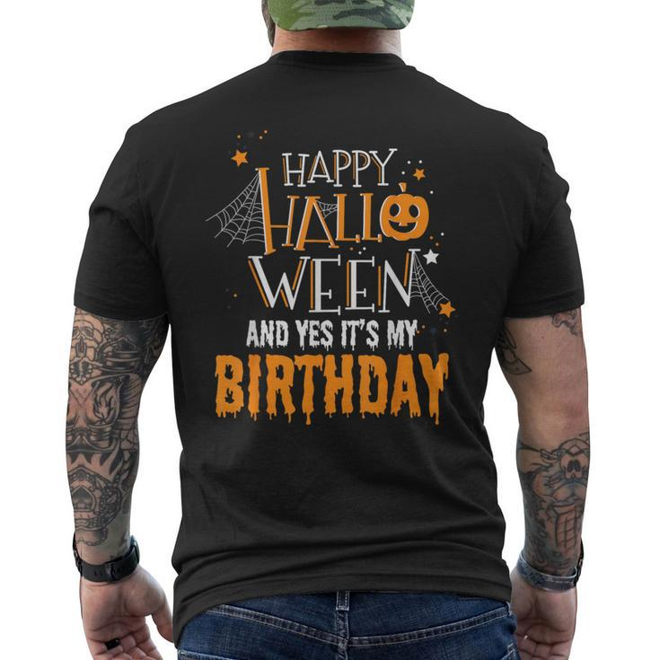 Birthday Halloween Halloween Birthday Men's T-shirt Back Print