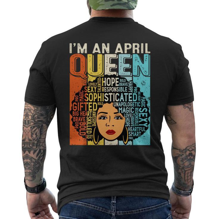Birthday Junenth Queen Black History April Girls Retro   Mens Back Print T-shirt