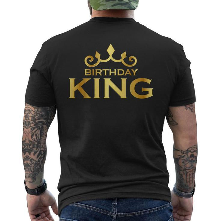 Birthday King Crown Bday Squad Birthday Squad Party Men's Back Print T-shirt