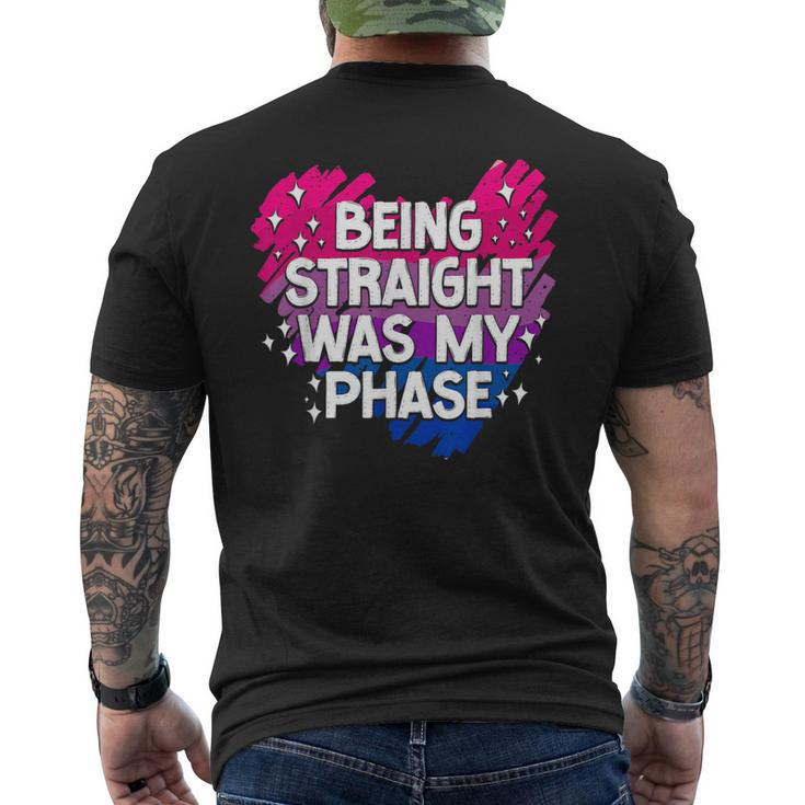 Bisexual Bi Pride Flag Being Straight Was My Phase  Mens Back Print T-shirt