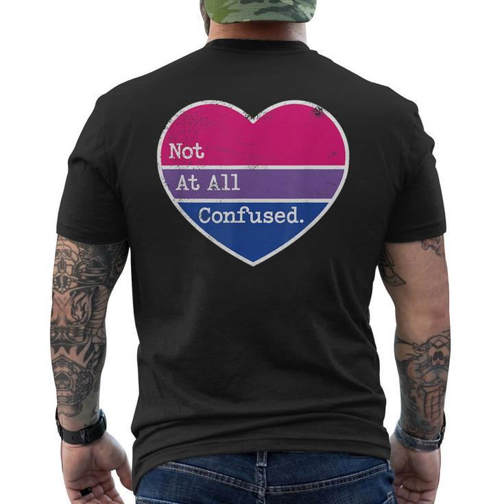Bisexual Pride Not Confused Bi Pride Bi Colors Heart  Mens Back Print T-shirt