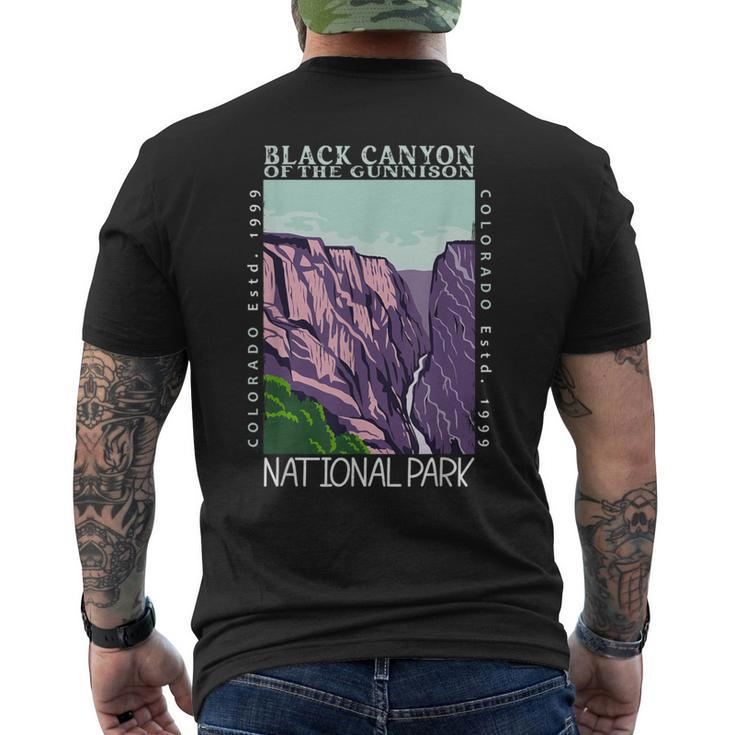 Black Canyon Of The Gunnison National Park Colorado Vintage Men's T-shirt Back Print