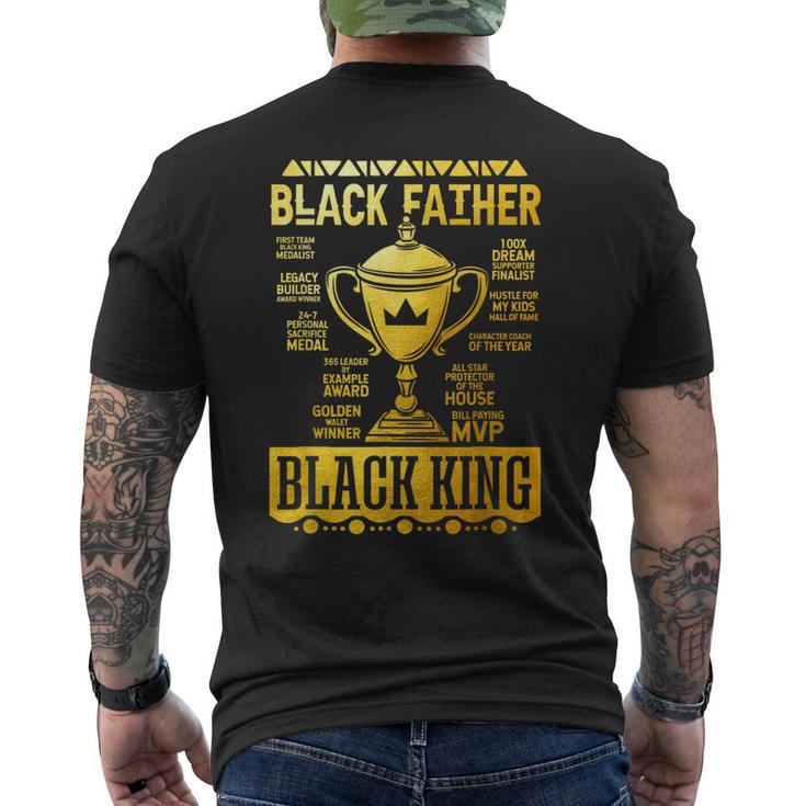 Black Father Black King Daddy African Happy Fathers Day  Mens Back Print T-shirt